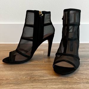 Black cage heels, worn once!
